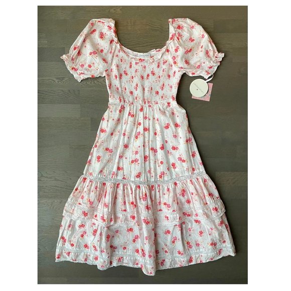 LoveShackFancy x Target "Cosette" long ruffle dress with lace trim. Size XS, NWT - Picture 2 of 7